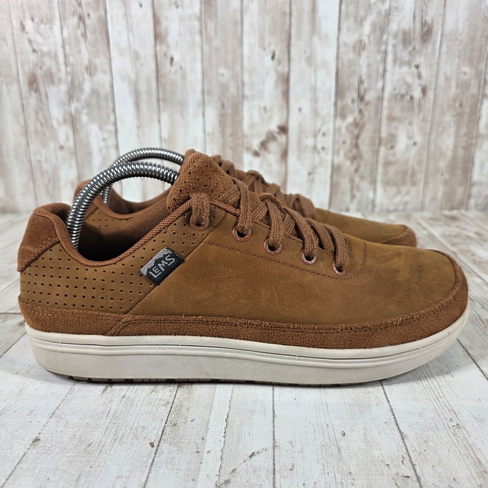 Lems Chillum Grip Bourbon Suede Barefoot Sneakers Mens 8.5 LEMS306 Zero Drop